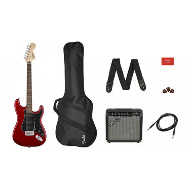 Paquete de Guitarra Eléctrica Fender Affinity Stratocaster HSS Candy Apple Red 120v 0371824009